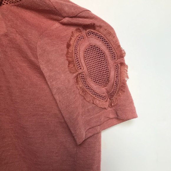 H&M XS Dusty Pink Crop Top With Detailed Sleeve - Picture 3 of 4